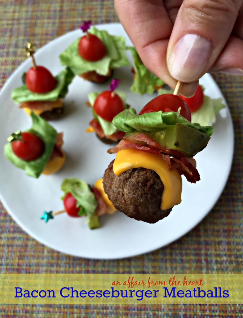 Bacon Cheeseburger Meatball Skewer Recipe