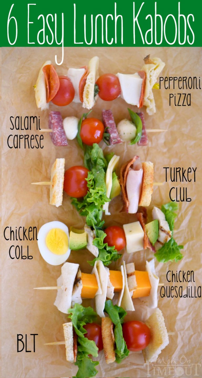 6 Easy Lunch Kabobs for kids
