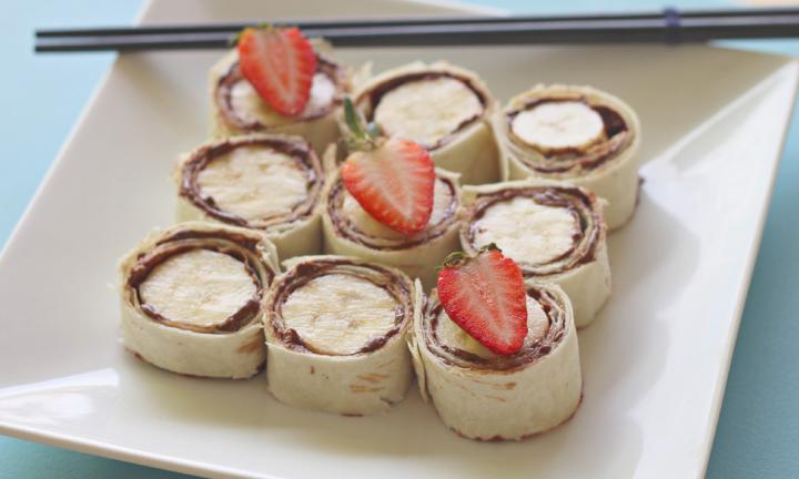 Nutella and Banana sushi recipe