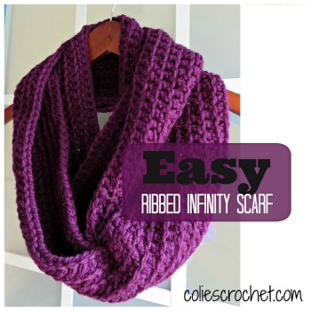 Easy Ribbed Infinity Scarf