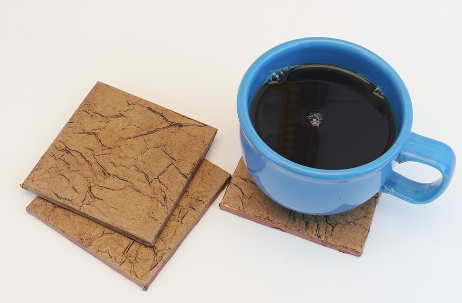 Leather Look Tile Coasters Tutorial