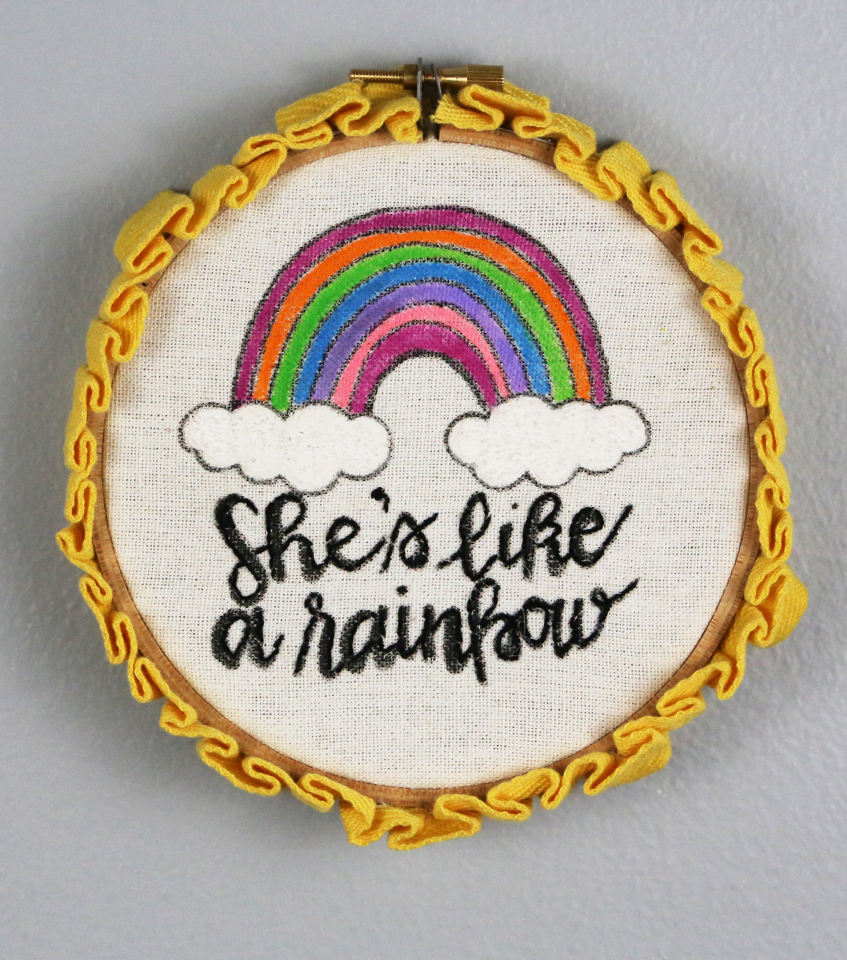 Painted Embroidery Hoop Wall Art Painted Embroidery Hoop Wall Art