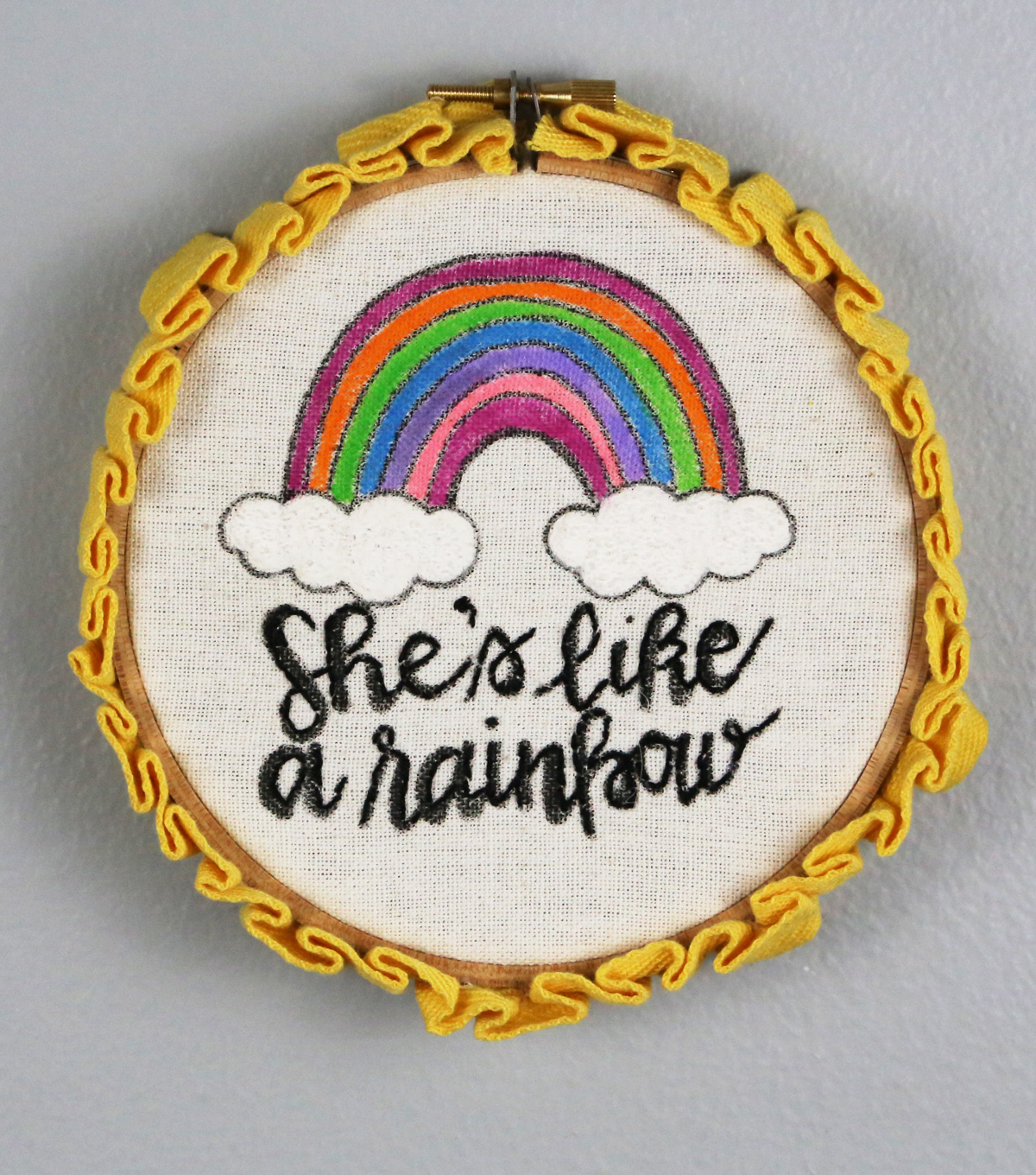 Painted Embroidery Hoop Wall Art