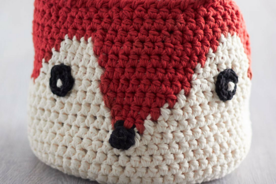 Foxy Stash Basket – Free Crochet Pattern