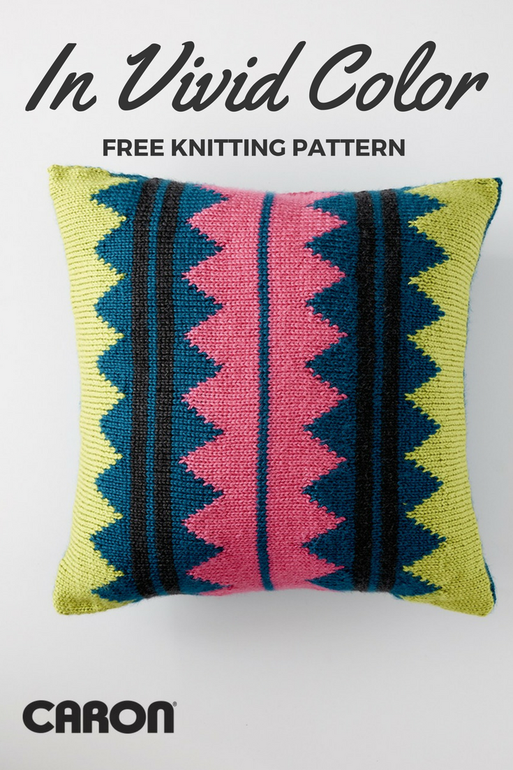 Knit throw pillow - free knitting pattern