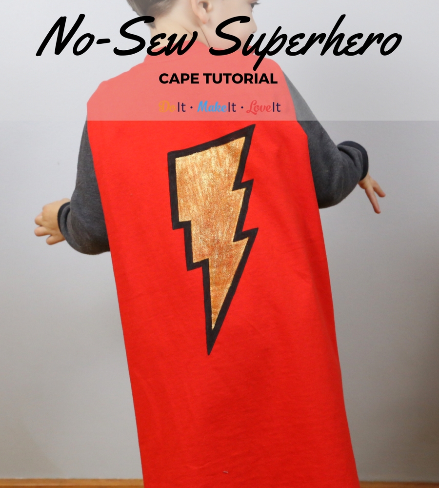 DIY No-Sew Toddler Superhero Cape 