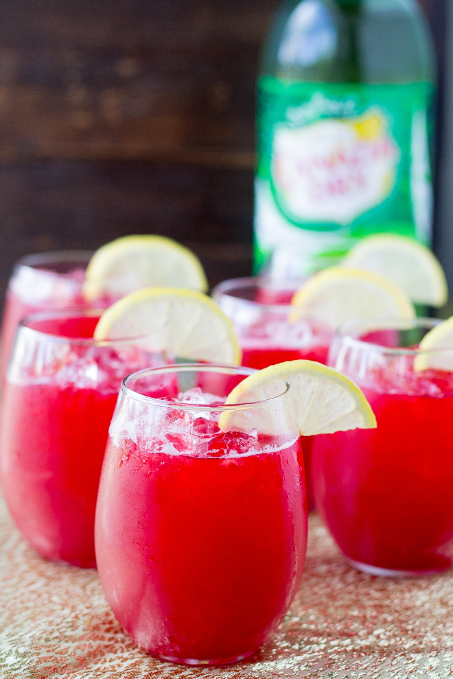 A Dozen Party Punch Recipes - Raspberry Lemonade Fizz