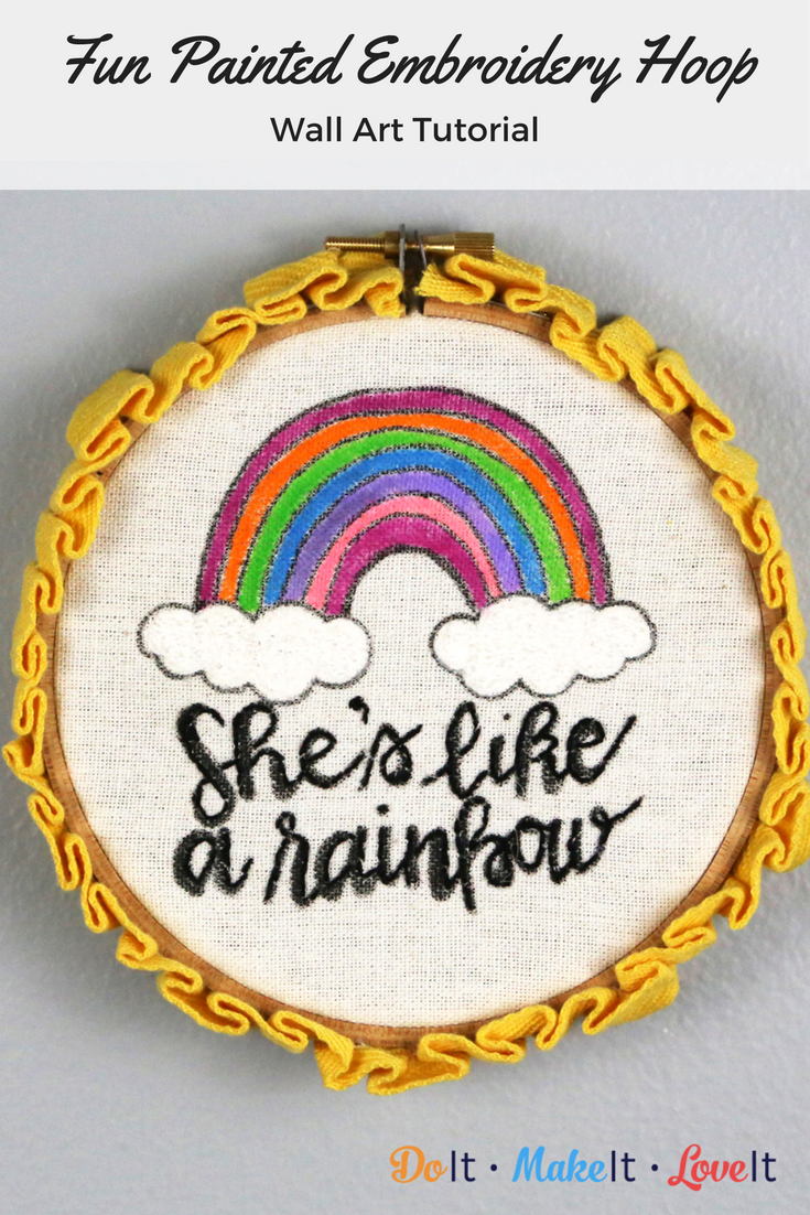 Painted Embroidery Hoop Wall Art