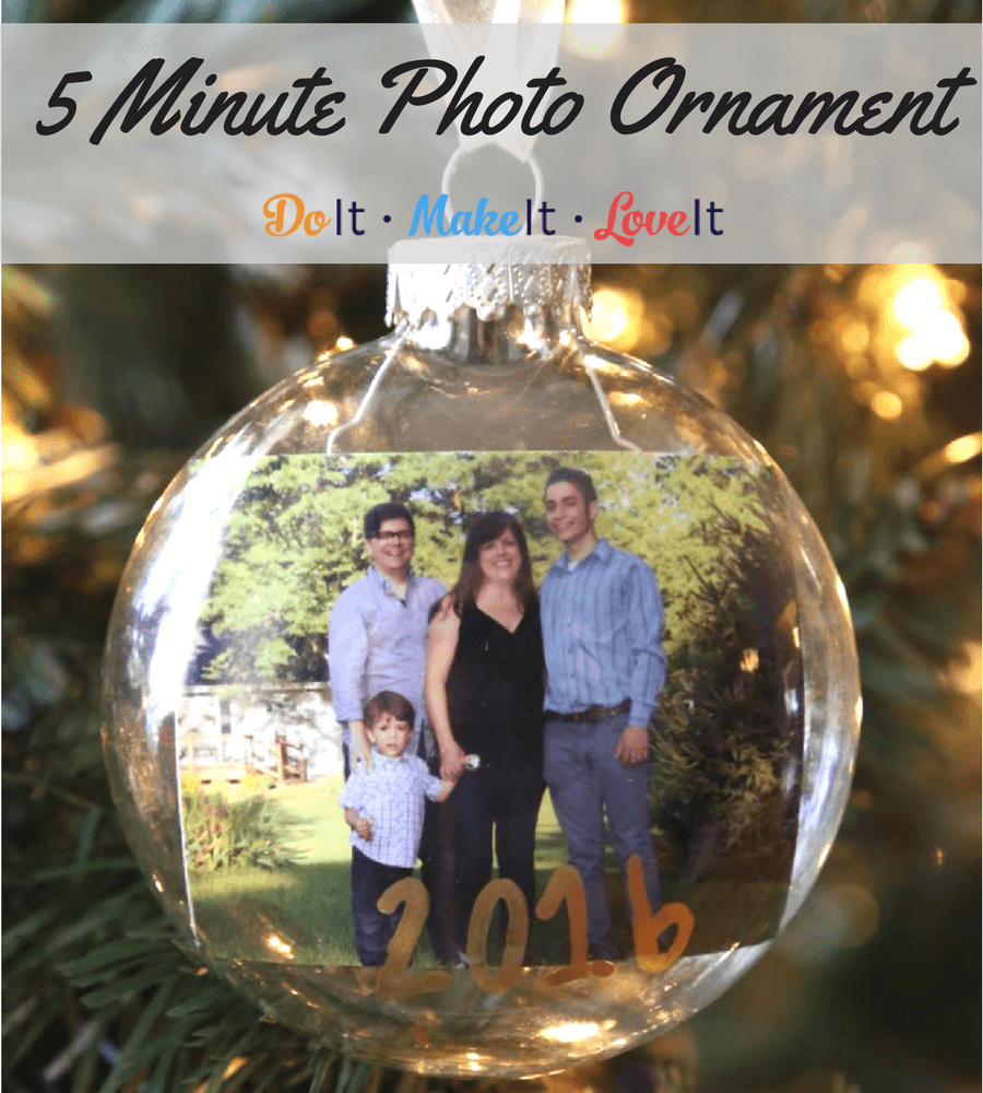 5 Minute Photo Ornament