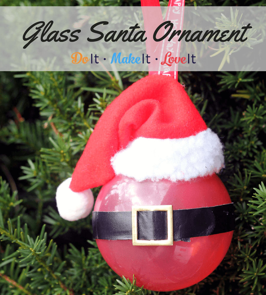DIY Glass Santa Ornament
