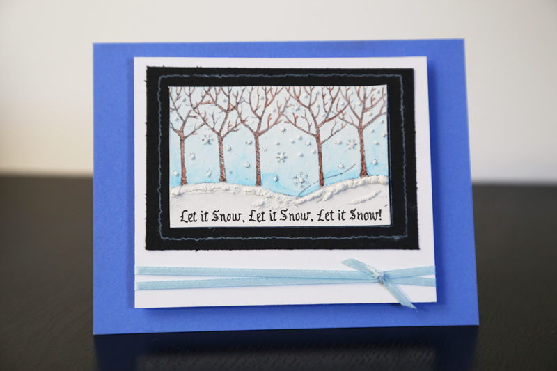 Let It Snow Christmas Card Tutorial