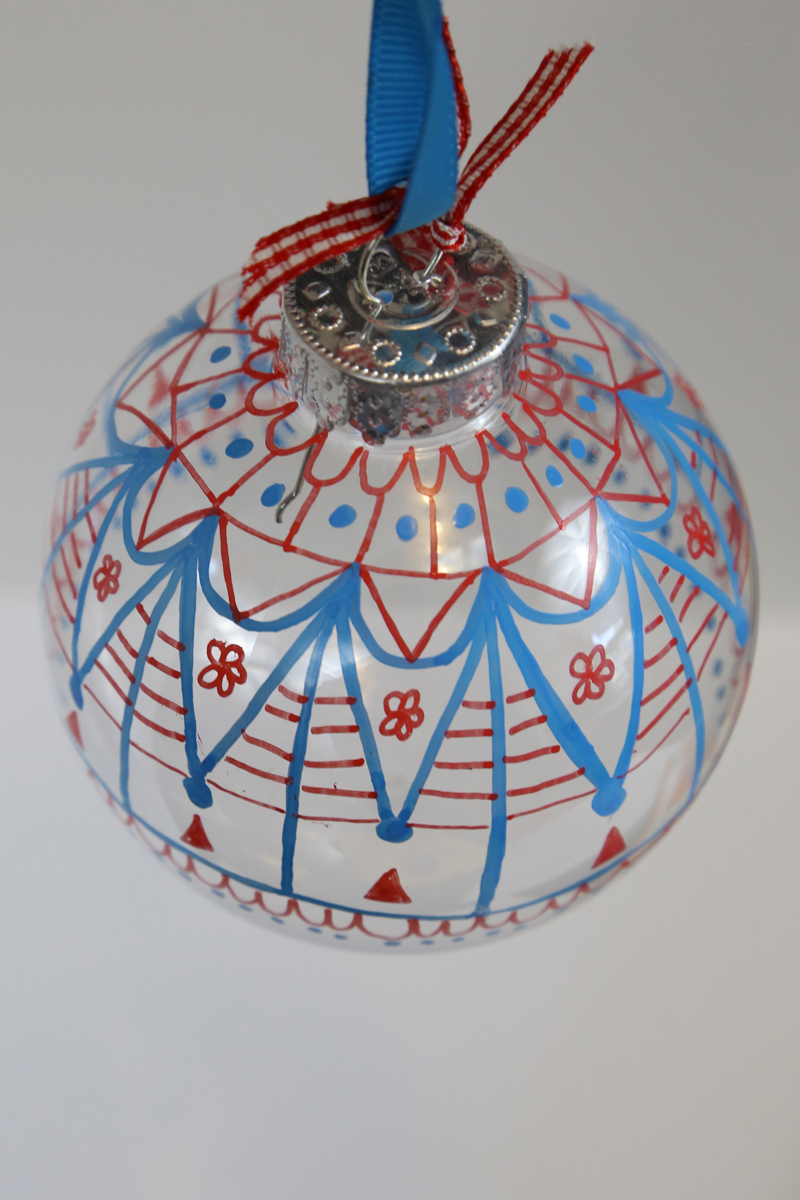 Doodle Painted Ornament