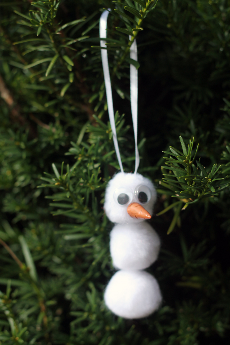 Pom Pom Snowman Ornament